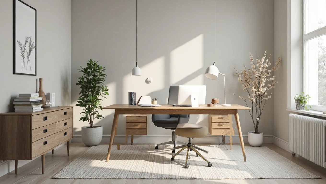 Bureau home office scandinave : guide complet aménagement, mobilier et ergonomie 2026