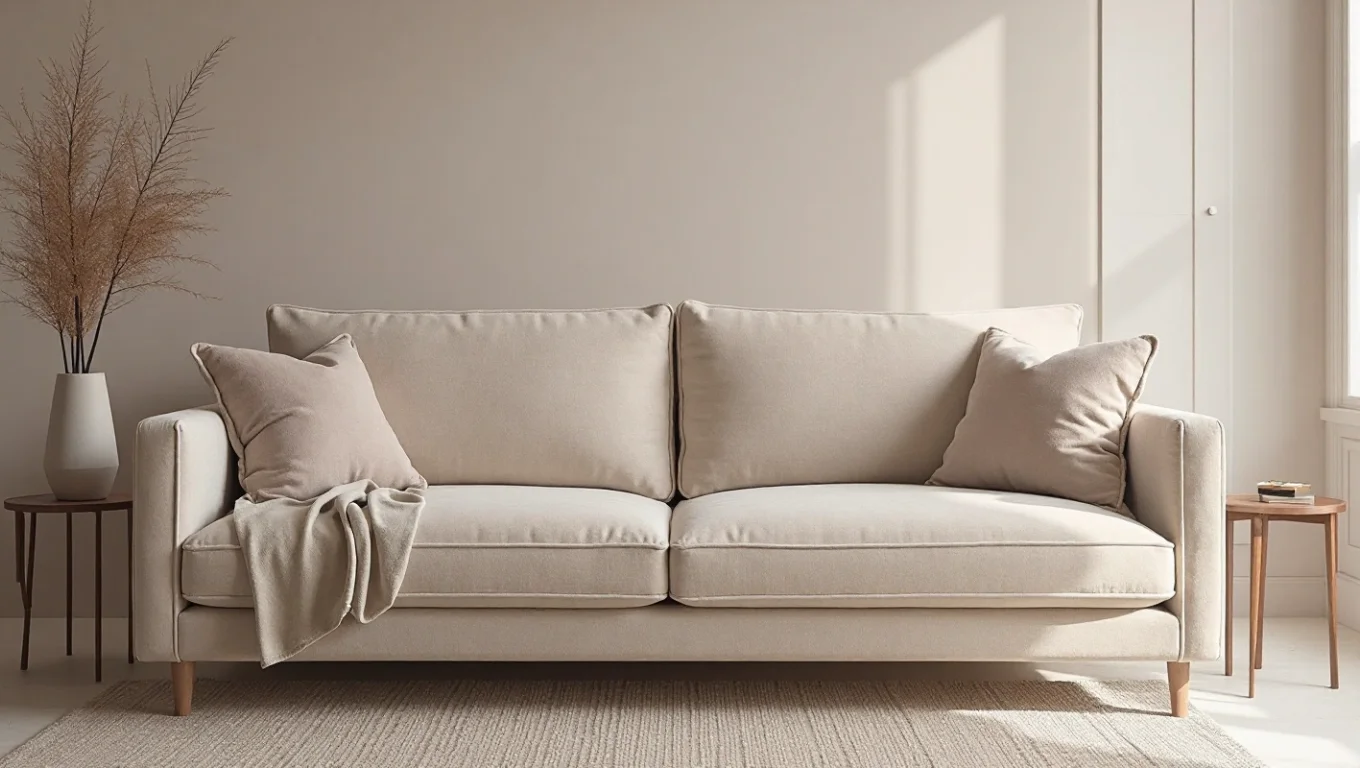 Canapé tissu velours couleurs nordiques : tendances 2026