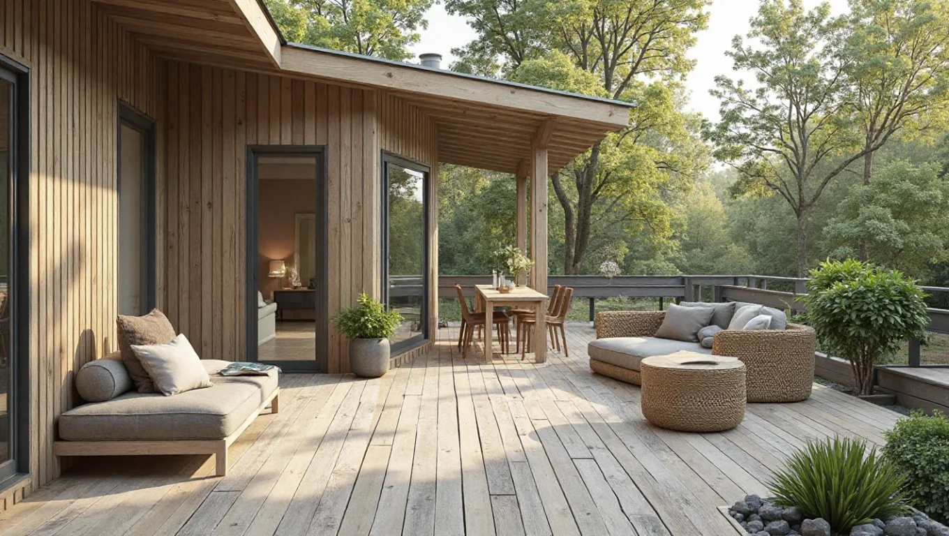 Déco terrasse bois composite style nordique