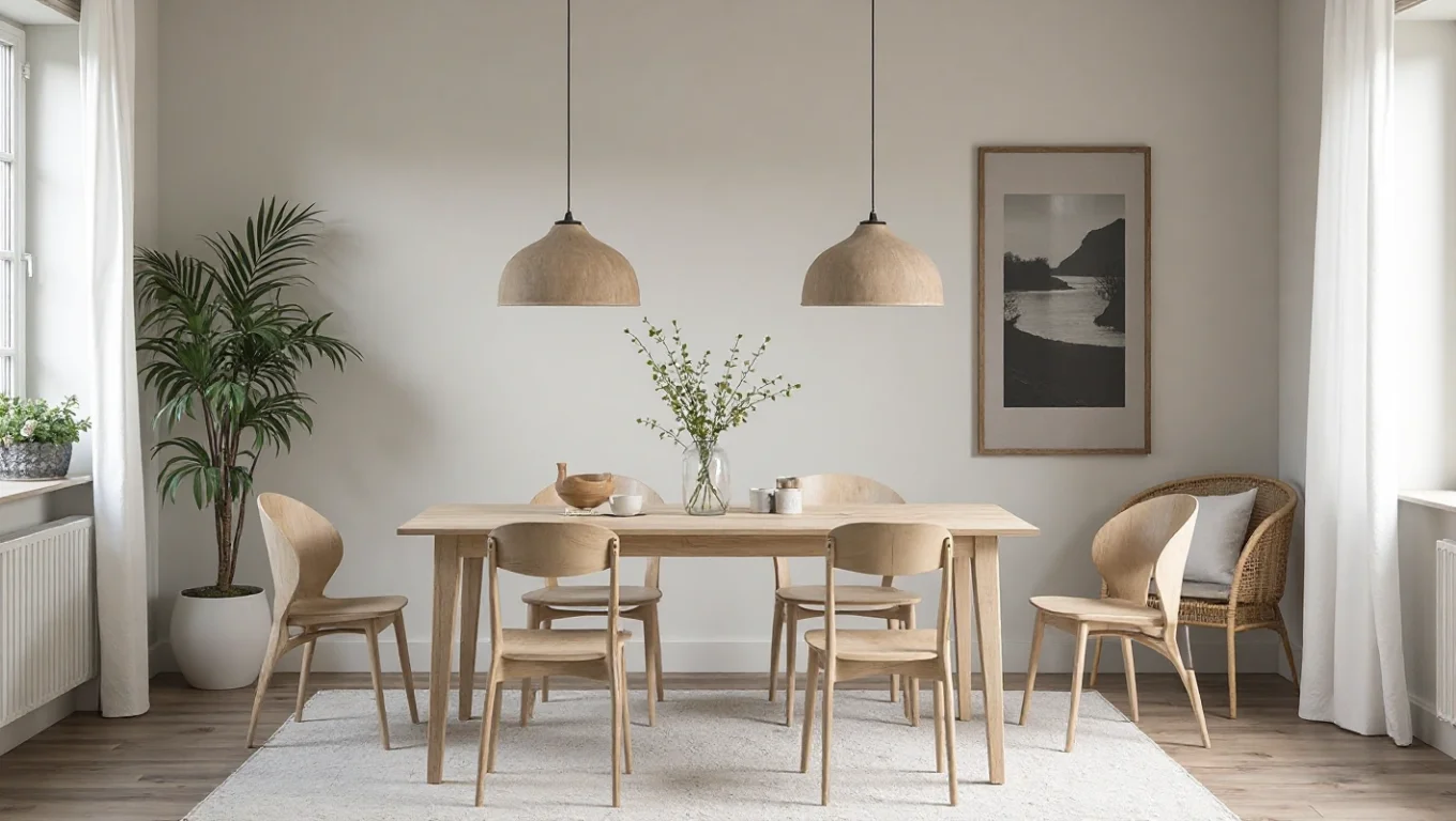 Décoration salle à manger style nordique : sobre et chic