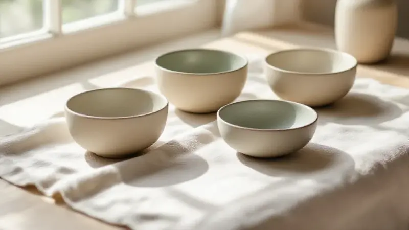 Content image, Japanese ceramics, handmade artisan objects, wabi-sabi imperfection