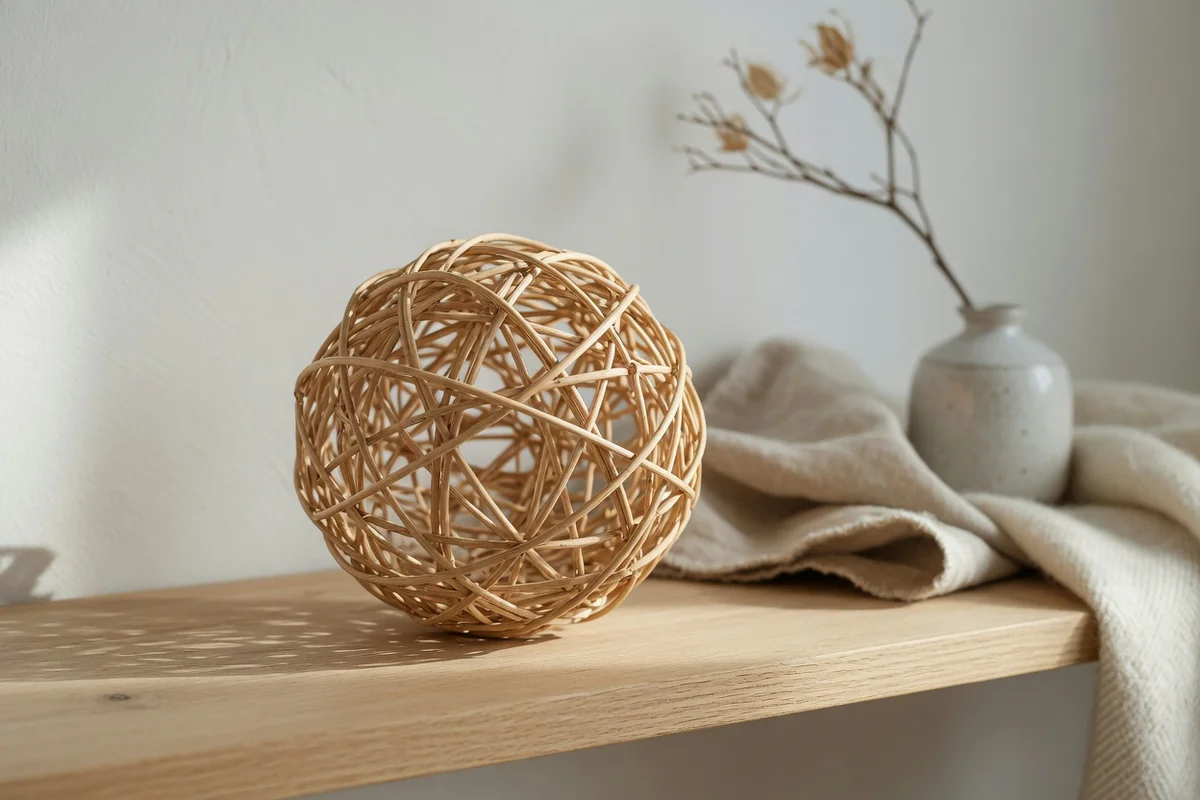 Boule en rotin à faire soi-même, comment réussir une sphère régulière ?