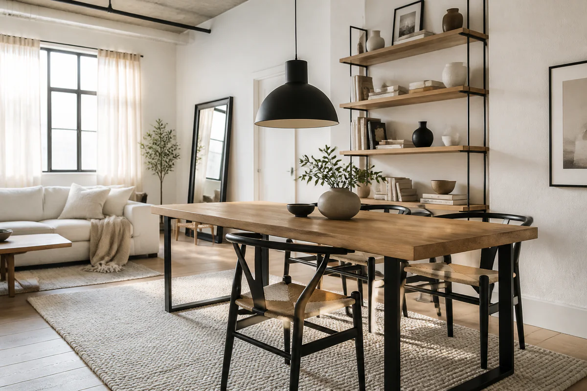 Décoration scandinave industrielle équilibre chaleur et caractère