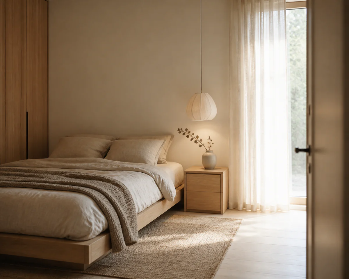 Deco chambre adulte zen : créer un calme durable avec du bois clair