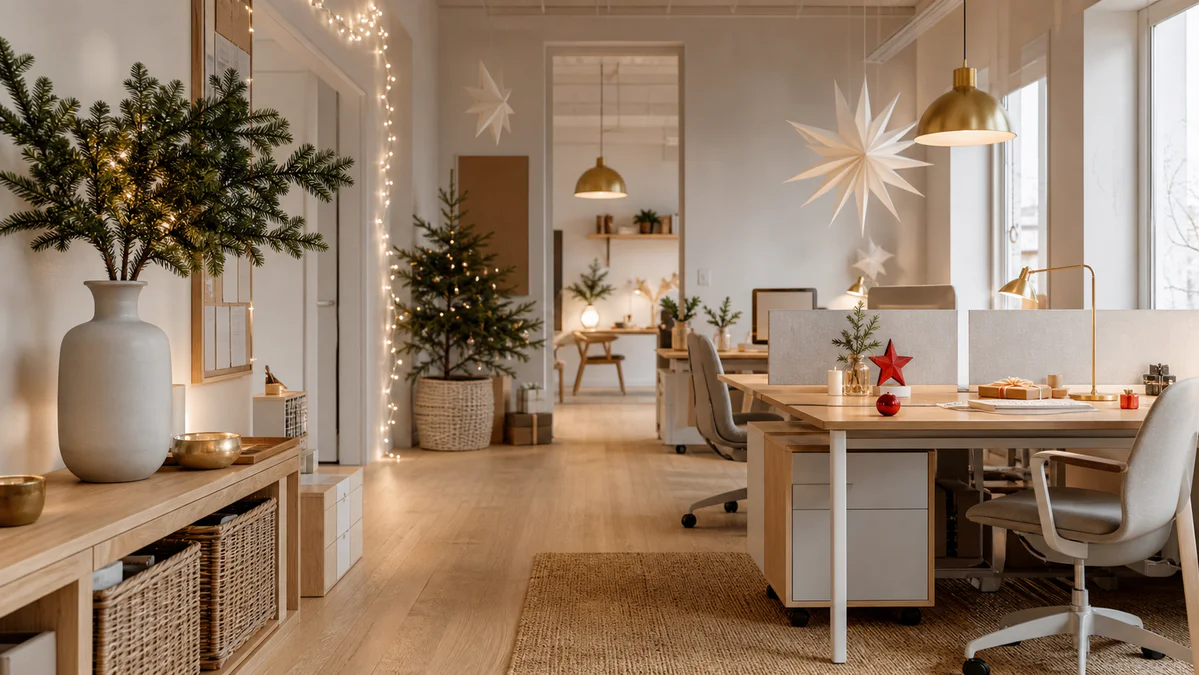 deco noel au bureau : comment créer une ambiance festive sans encombrer ?