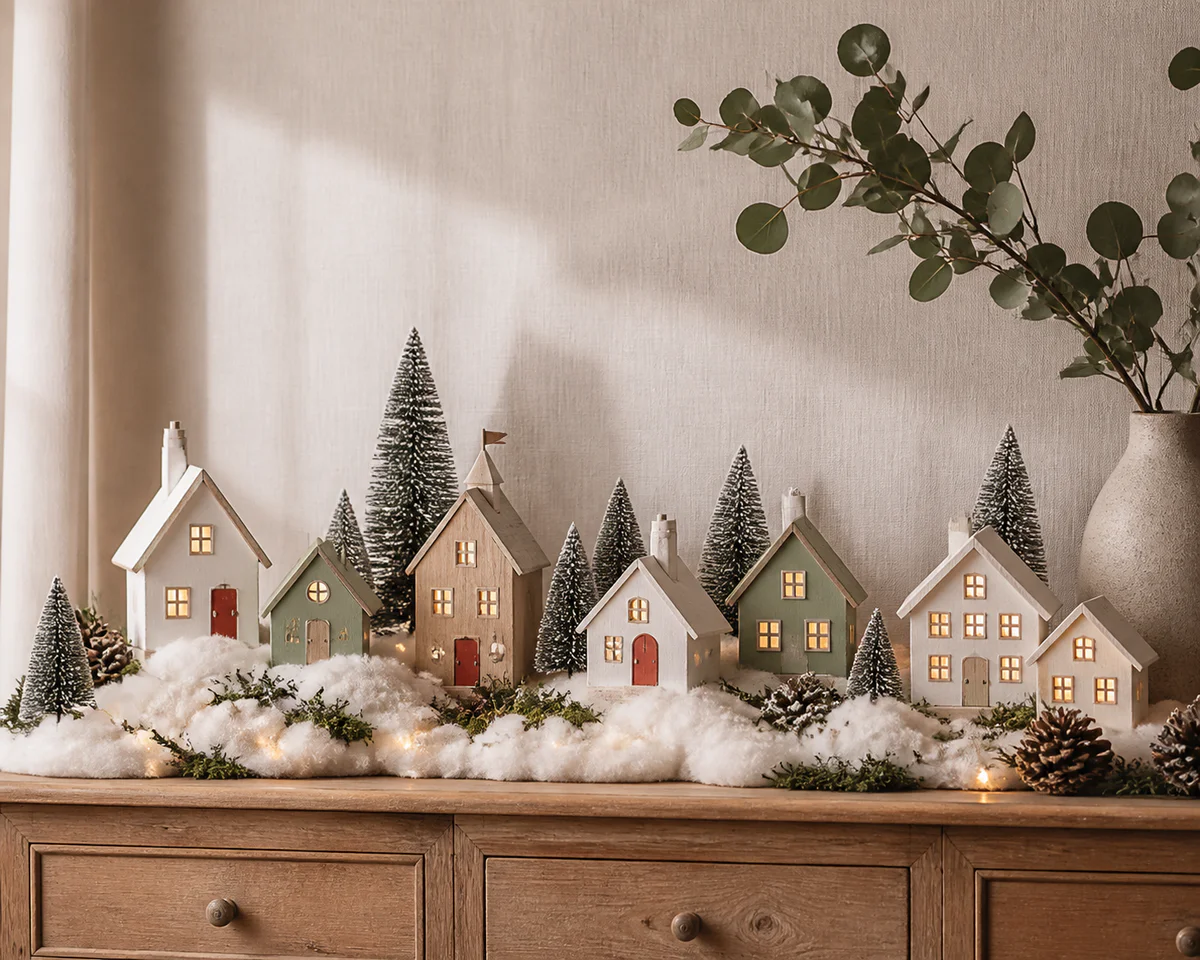 La déco Noël village peut-elle rester élégante sans surcharger la pièce ?