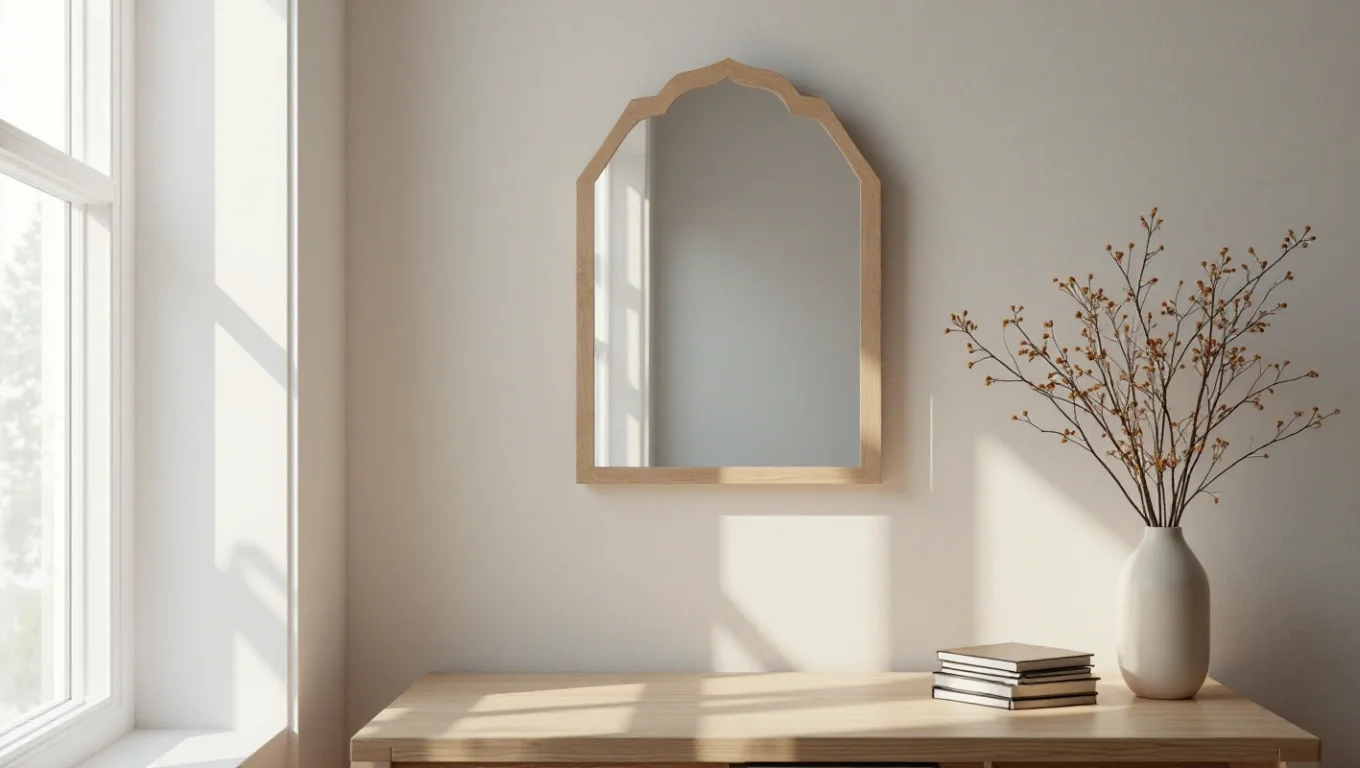 Miroir en bois naturel : touches scandinaves authentiques pour votre intérieur