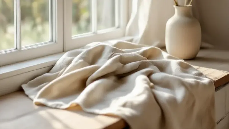 Textures, bois naturel et textiles en lin