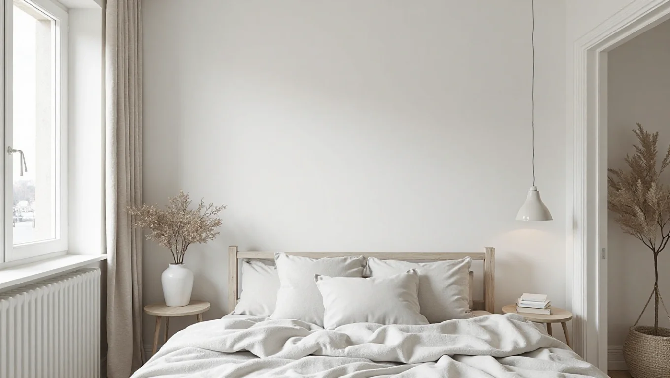 Mur briques blanches dans un intérieur nordique : DIY et rendu