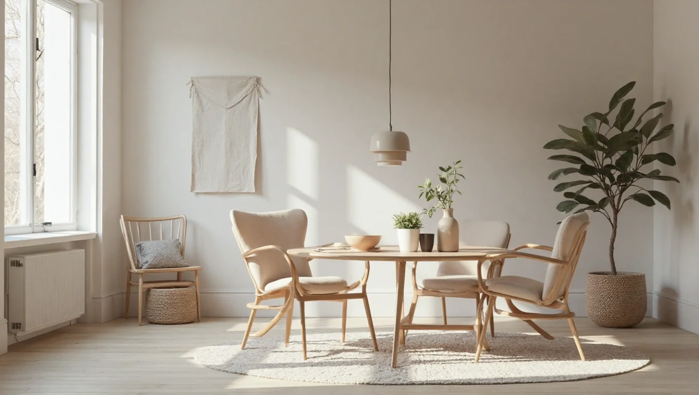 Papier peint géométrique scandinave : poses et associations