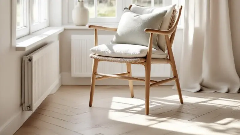 Projet, chaise bois rénovée / peinture craie assise