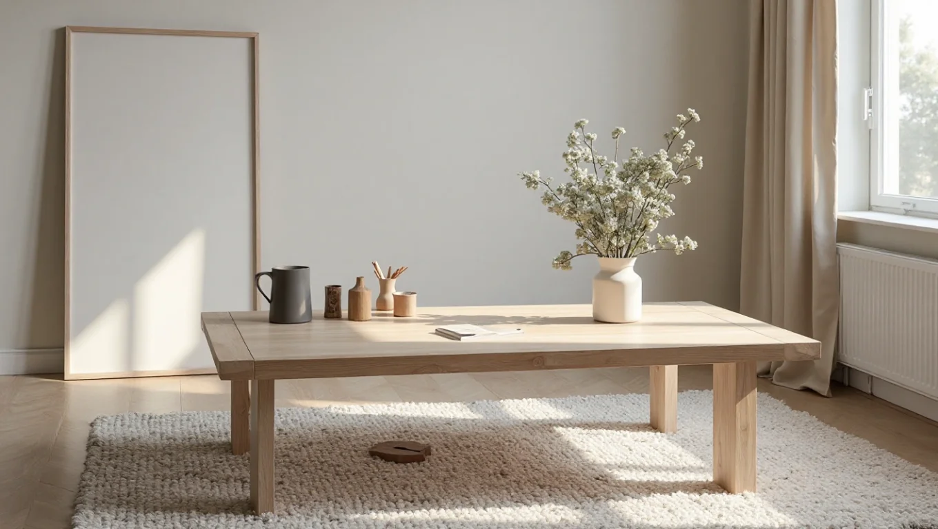 Table basse palettes style nordique : DIY et finitions
