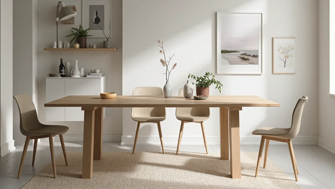 Table à manger bois massif style nordique : 5 modèles comparés