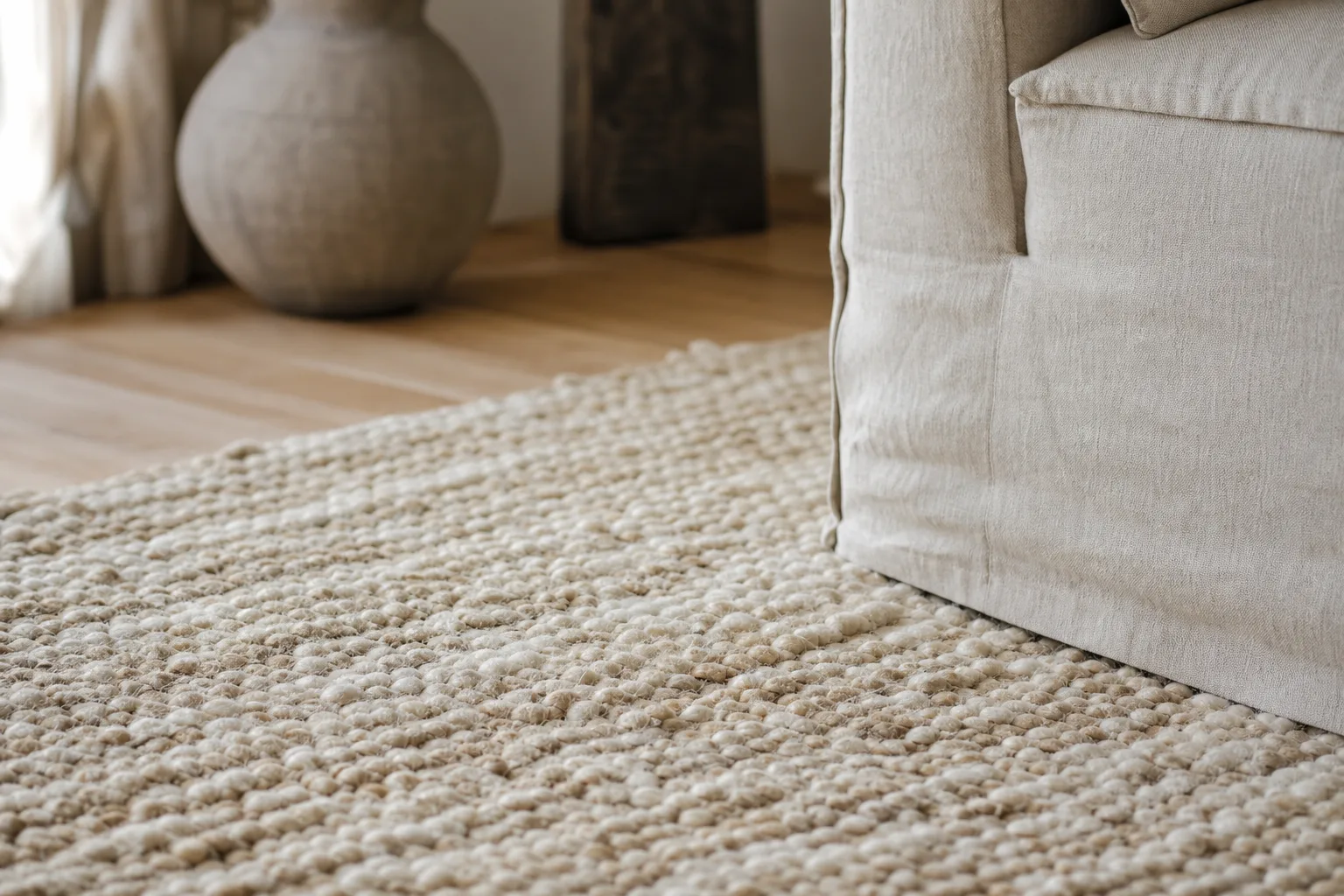 Le tapis Bloomingville ne se joue pas sur le style, mais sur la matière