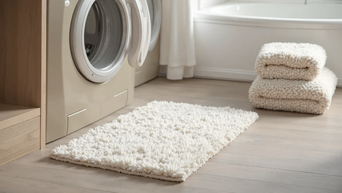 Tapis coton moelleux style nordique : lavable et durable