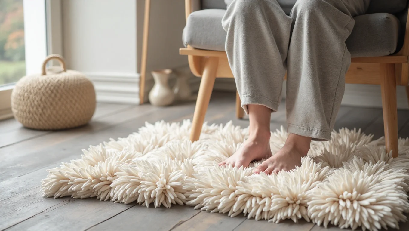 Tapis en laine feutrée : confort nordique sous les pieds