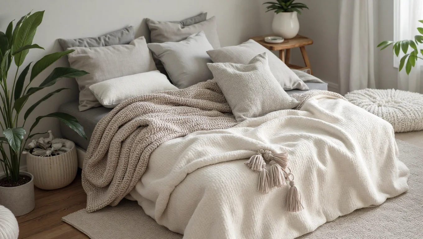 Textiles en laine et design danois : plaids, coussins, tapis